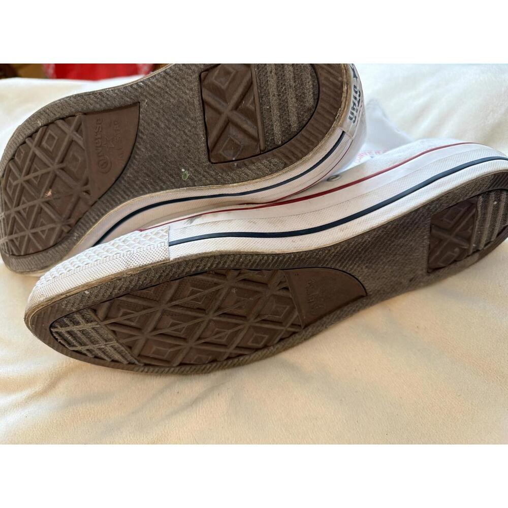 White Converse Hi-tops Men Size 11, Wom Size 13 - Picture 5 of 6